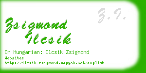 zsigmond ilcsik business card